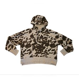 Ariat Brown and White Cow Print Hoodie